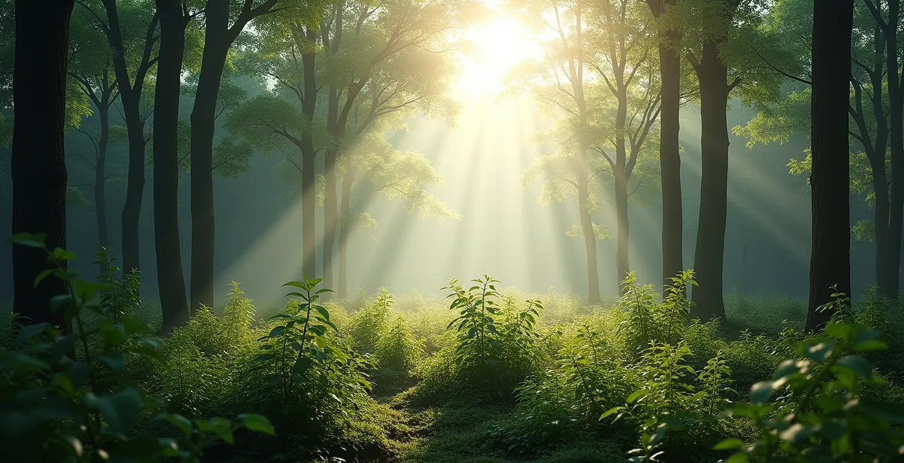 Graphique temporel montrant l'intensité sonore variable d'une forêt française à travers les heures du jour, avec pics de bruit naturel (chants d'oiseaux, vent, pluie) idéaux pour la progression silencieuse.